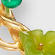 Mini Flower Whirl Earrings in Gold/Jade/Peridot