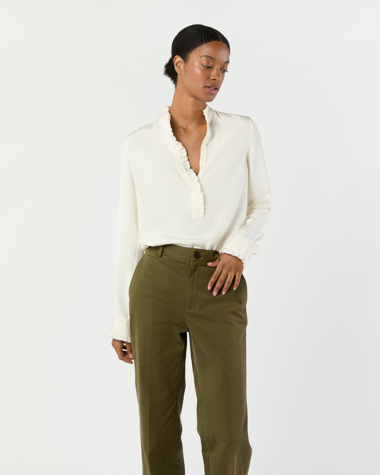 トップス andmary Kitty frill blouse ANDMARY】Kitty frill blouse