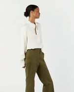 Load image into Gallery viewer, Frill Blouse in Ivory Silk
