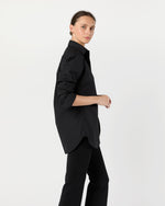 Load image into Gallery viewer, Boyfriend Shirt in Black Poplin
