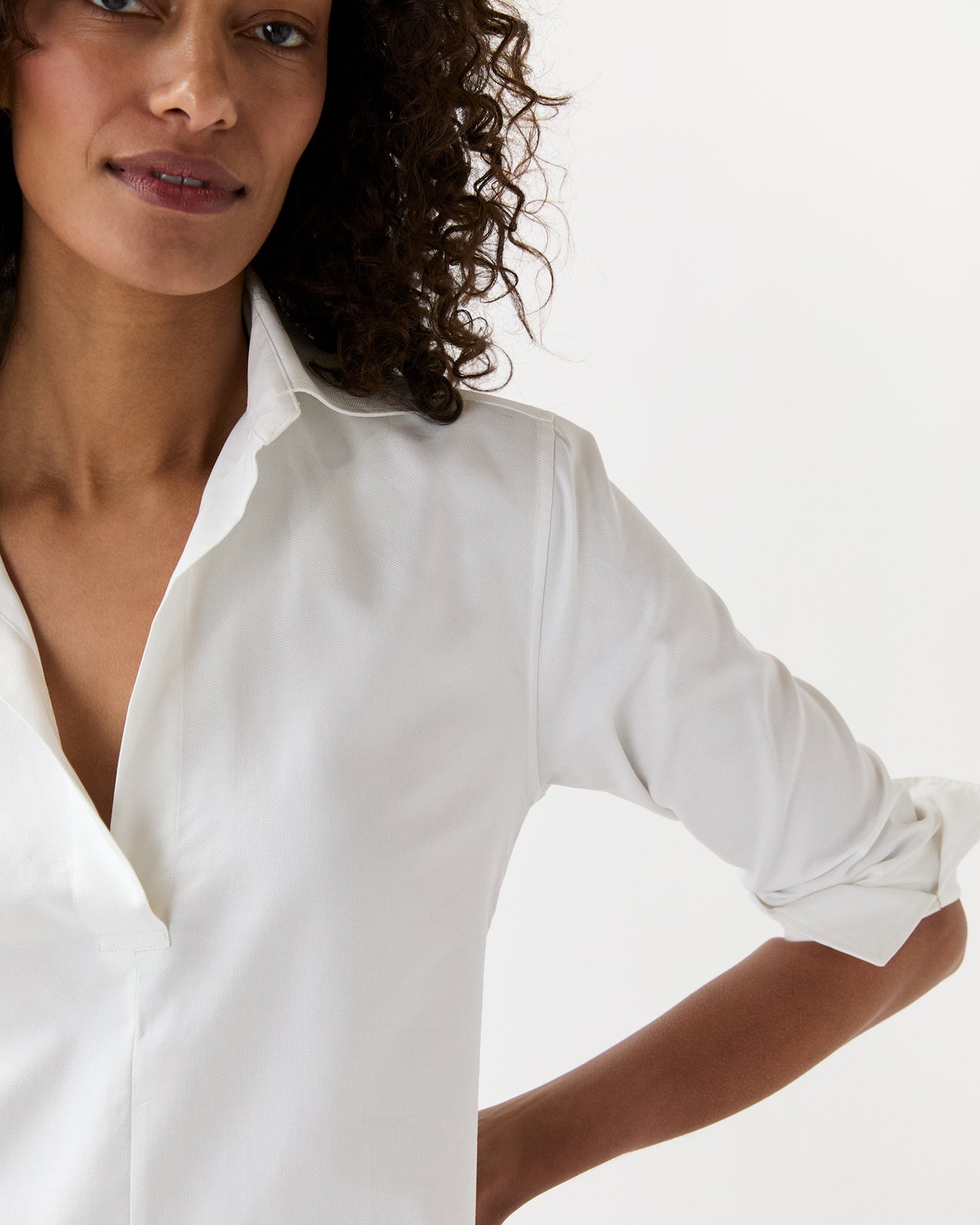 Designer Tunic in White Roxford | Shop Ann Mashburn Designer Tunic in White Roxford | Shop Ann Mashburn