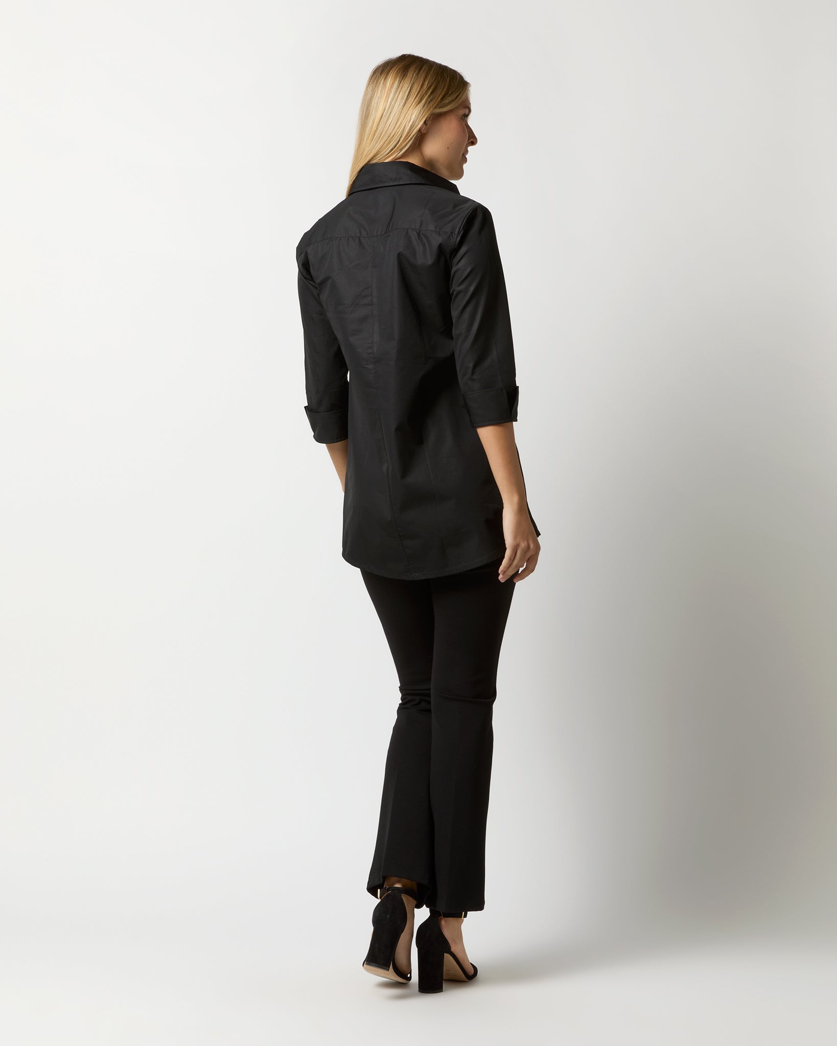 Designer Tunic in Black Poplin