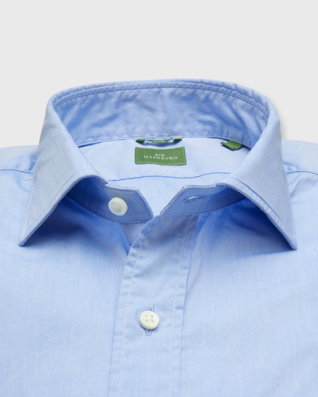 Slim-Fit Spread Collar Sport Shirt in Light Blue Chambray | Shop Sid Mashburn Slim-Fit Spread Collar Sport Shirt in Light Blue Chambray | Shop Sid Mashburn