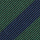 Irish Poplin Tie in Green/Navy Bar Stripe