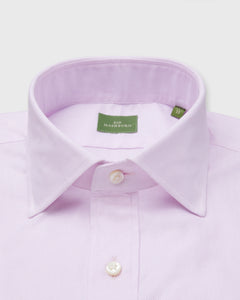 Spread Collar Dress Shirt in Pale Pink Micro Cellulare