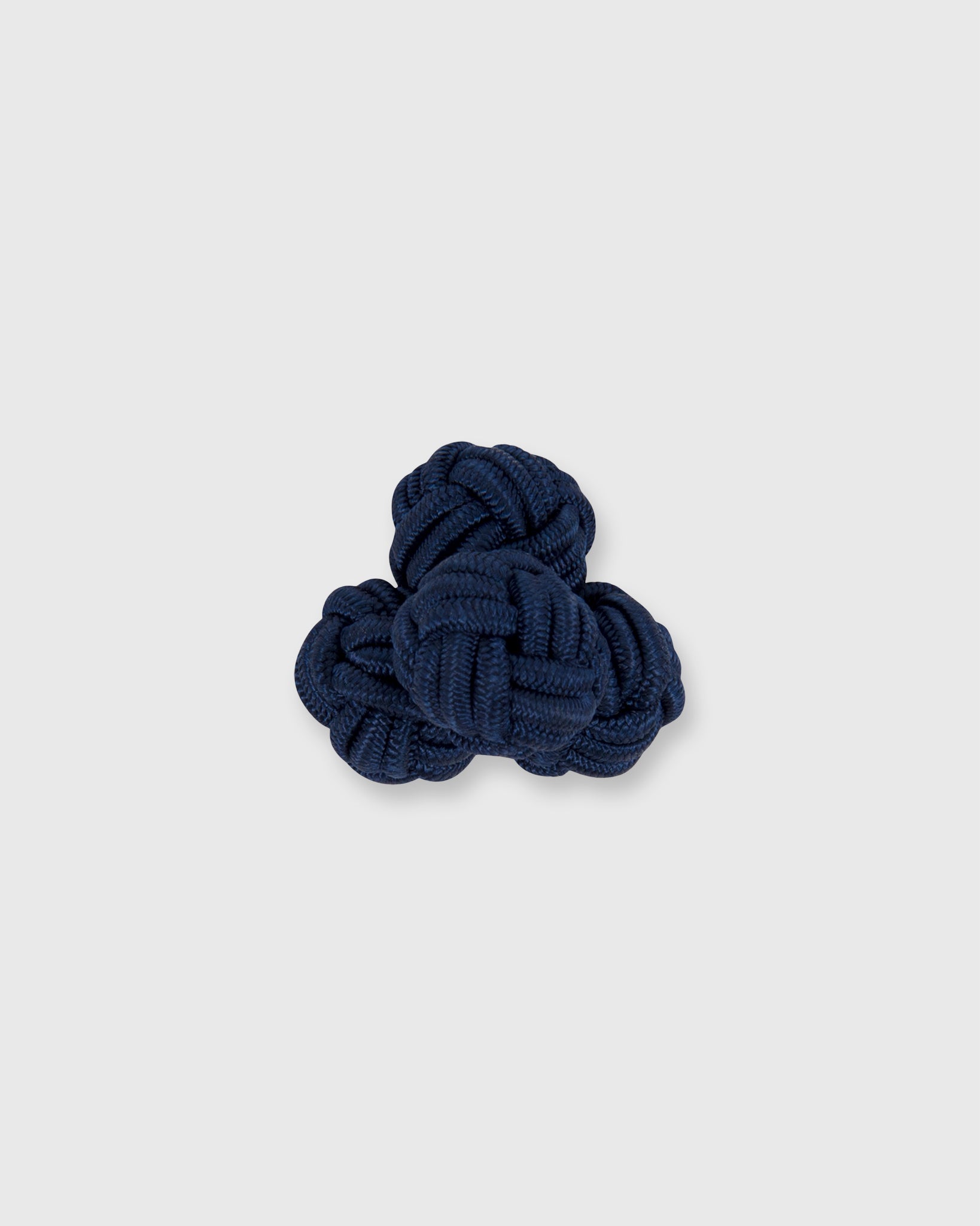 Small Silk Knot Cufflinks in Navy