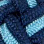Small Silk Knot Cufflinks in Dark Blue/Light Blue