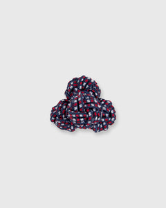 Small Silk Knot Cufflinks in Navy/Red Small Weave