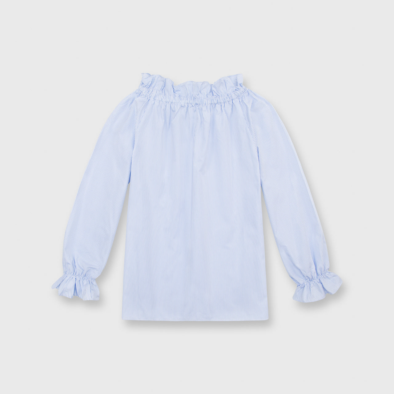 Made-to-Order Fabric in Sky Small Bengal Stripe Poplin