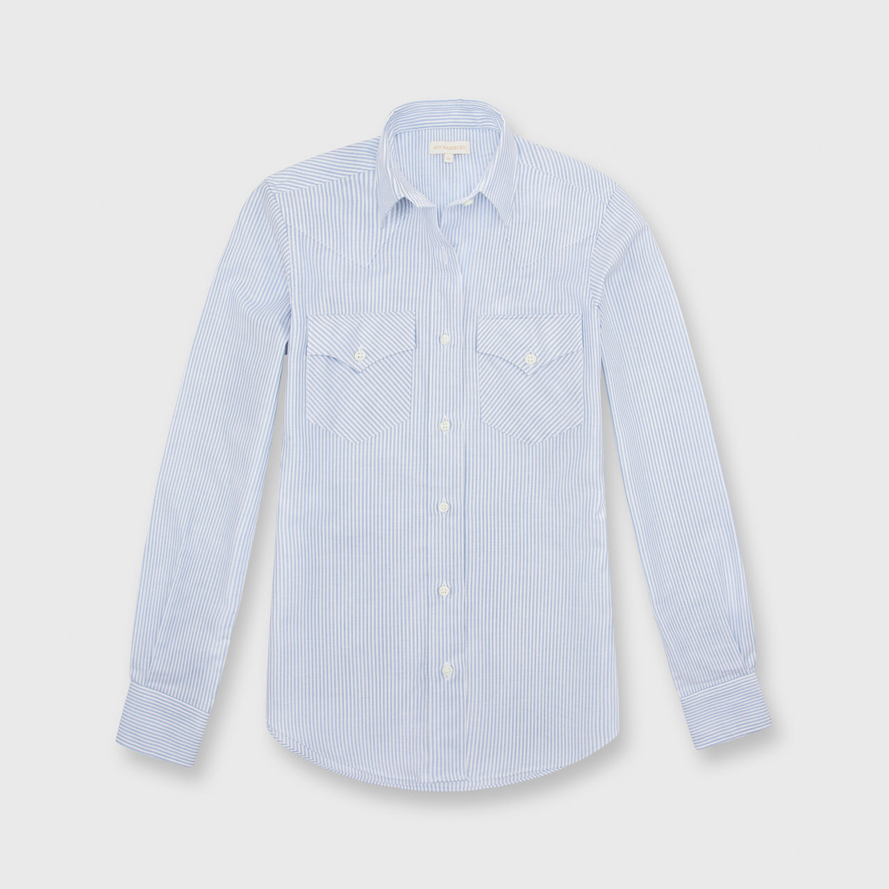 Made-to-Order Fabric in Blue University Stripe Oxford