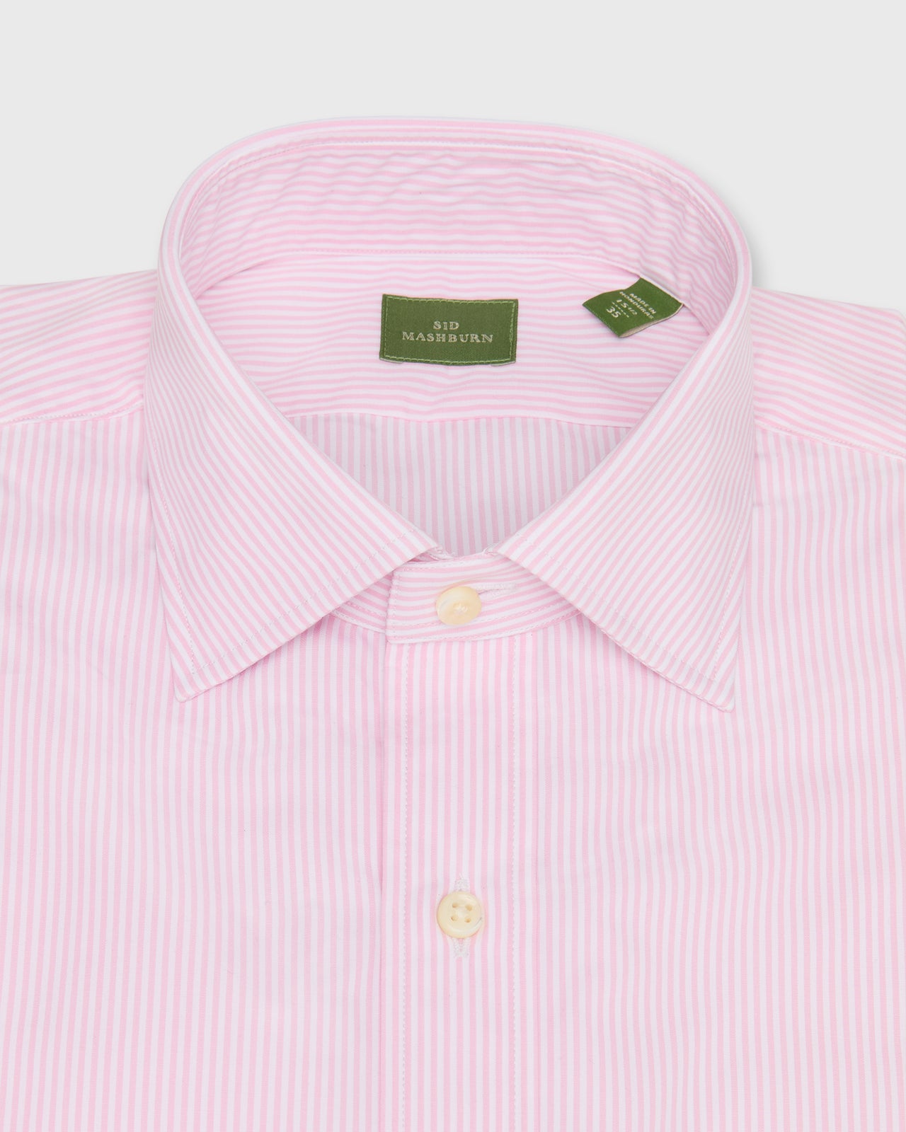 Spread Collar Dress Shirt in Pink Bengal Stripe Poplin Spread Collar Dress Shirt in Pink Bengal Stripe Poplin