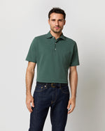 Load image into Gallery viewer, Short-Sleeved Polo in Dark Spruce Pima Pique
