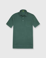 Load image into Gallery viewer, Short-Sleeved Polo in Dark Spruce Pima Pique
