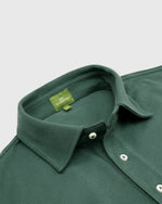 Load image into Gallery viewer, Short-Sleeved Polo in Dark Spruce Pima Pique
