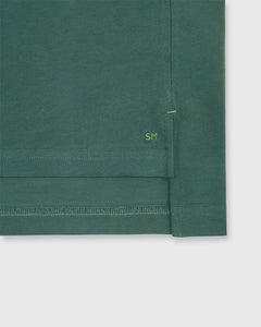 Short-Sleeved Polo in Dark Spruce Pima Pique