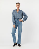 Load image into Gallery viewer, Anaya Popover Shirt in Indigo Cotolino Chambray

