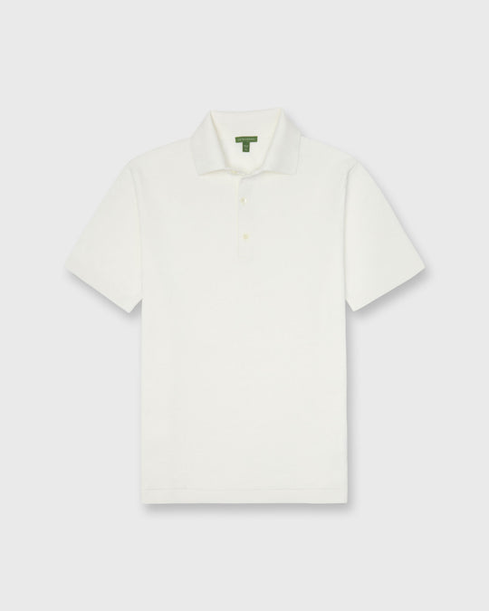 Rally Polo Sweater in Chalk Cotton