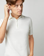 Load image into Gallery viewer, Rally Polo Sweater in Chalk Cotton
