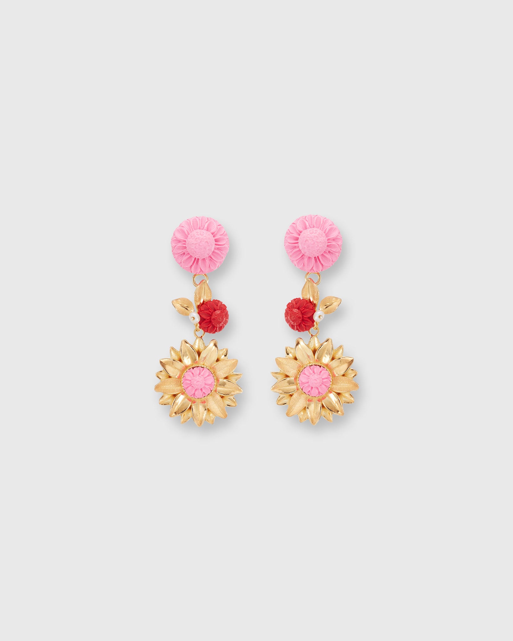 The Limoncello Earrings in Bubble Pink/Ruby