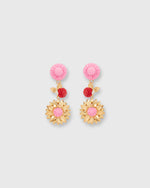 Load image into Gallery viewer, The Limoncello Earrings in Bubble Pink/Ruby
