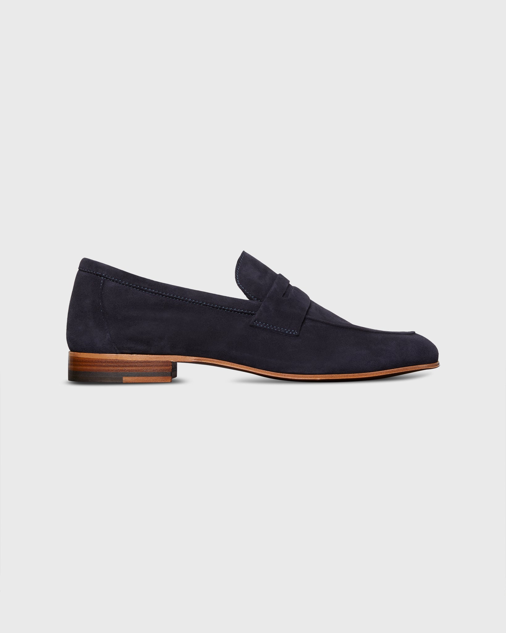 Summer Penny Loafer in Navy Suede