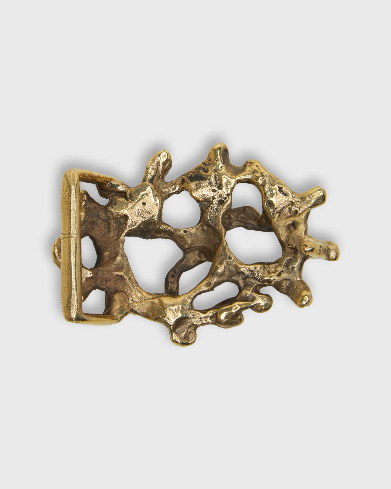 Coral Belt Buckle in Brass