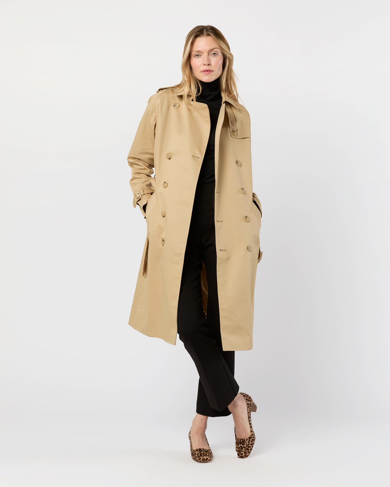 Greta Trench Coat in Beige