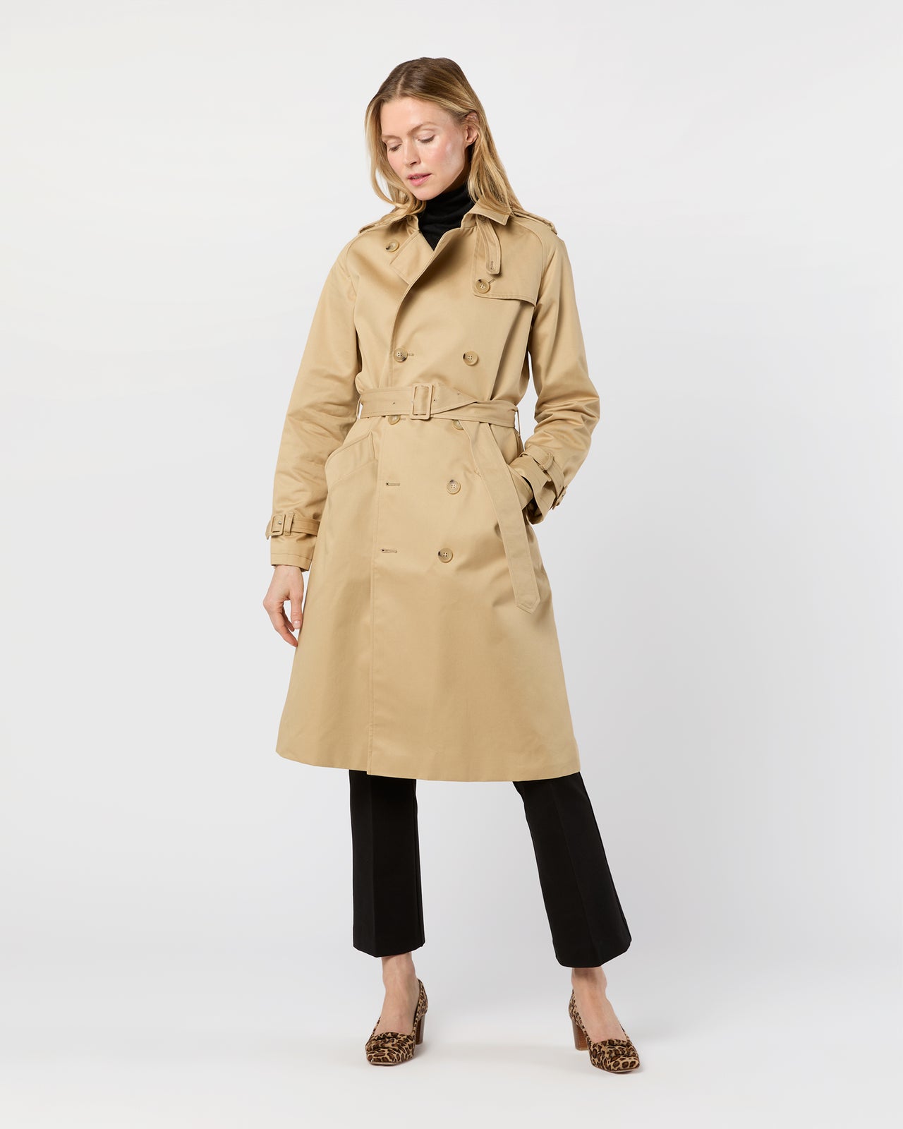 Greta Trench Coat in Beige