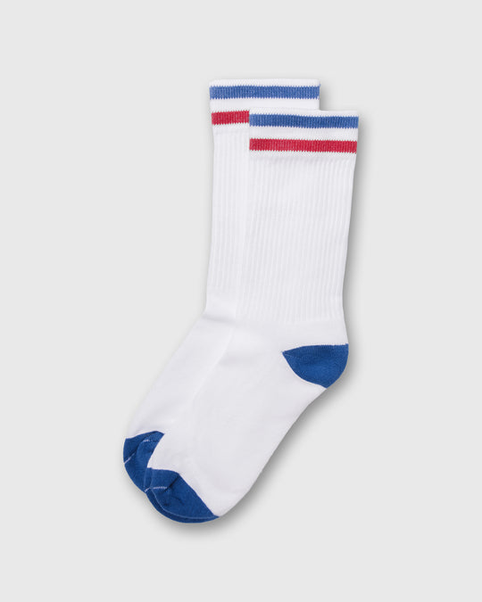 Kennedy Luxe Athletic Socks in Summer White