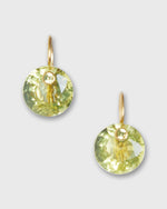 Load image into Gallery viewer, Small Round Gem Earrings in Lemon Quartz/Yellow Sapphire
