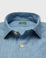 Load image into Gallery viewer, Band-Hem Work Shirt in Extra Light Washed Chambray
