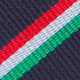 Silk Woven Tie in Navy/Red/Sky/Green Bar Stripe