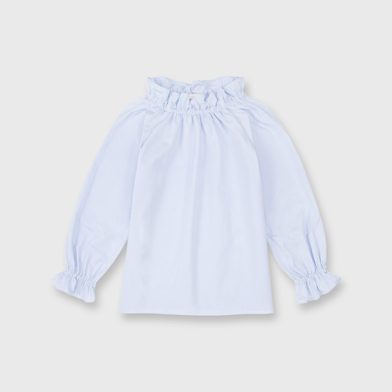 Made-to-Order Fabric in Light Blue Fine Bengal Stripe Poplin