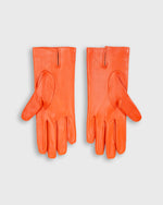 Load image into Gallery viewer, Cashmere-Lined Gloves in Orange Leather
