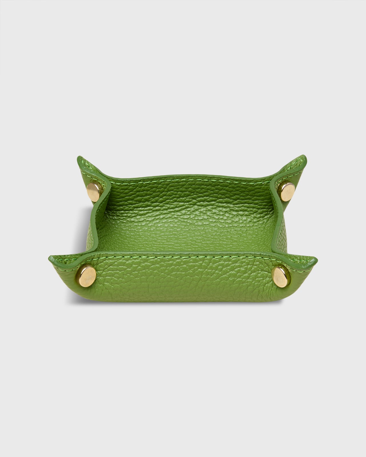 Soft Small Square Tray in Avocado Leather
