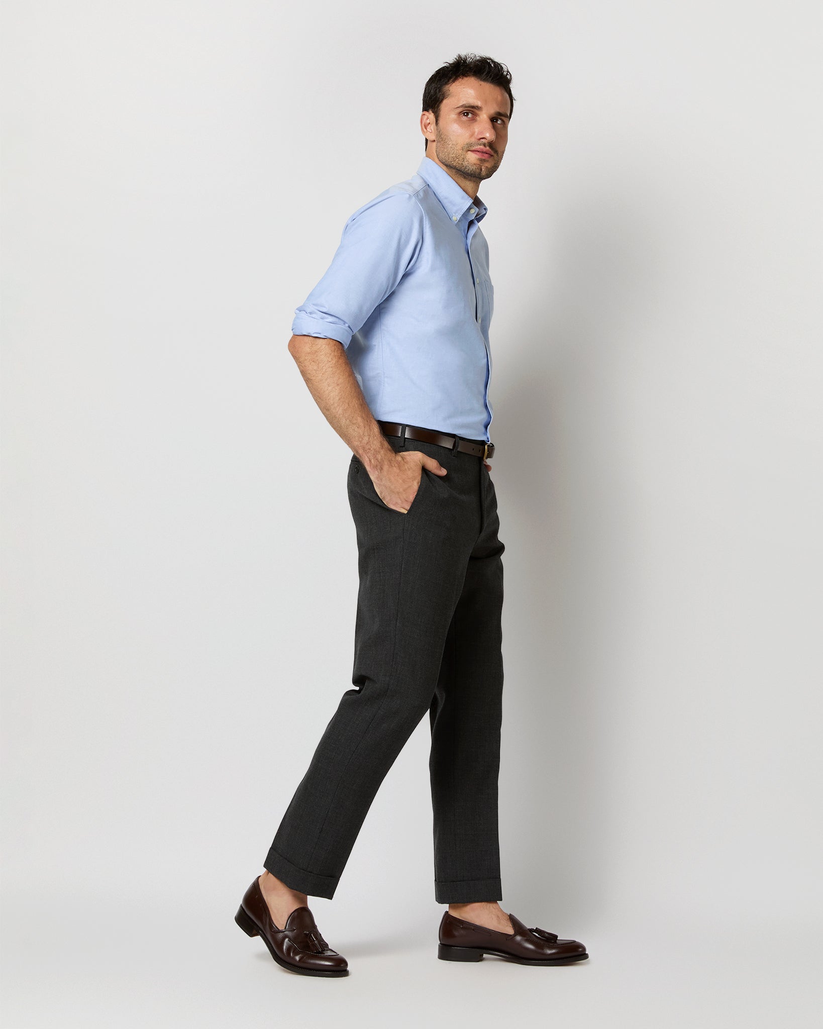 Button-Down Dress Shirt in Blue Oxford