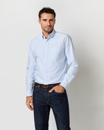 Load image into Gallery viewer, Button-Down Dress Shirt in Blue University Stripe Oxford
