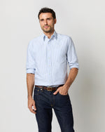 Load image into Gallery viewer, Button-Down Dress Shirt in Blue University Stripe Oxford
