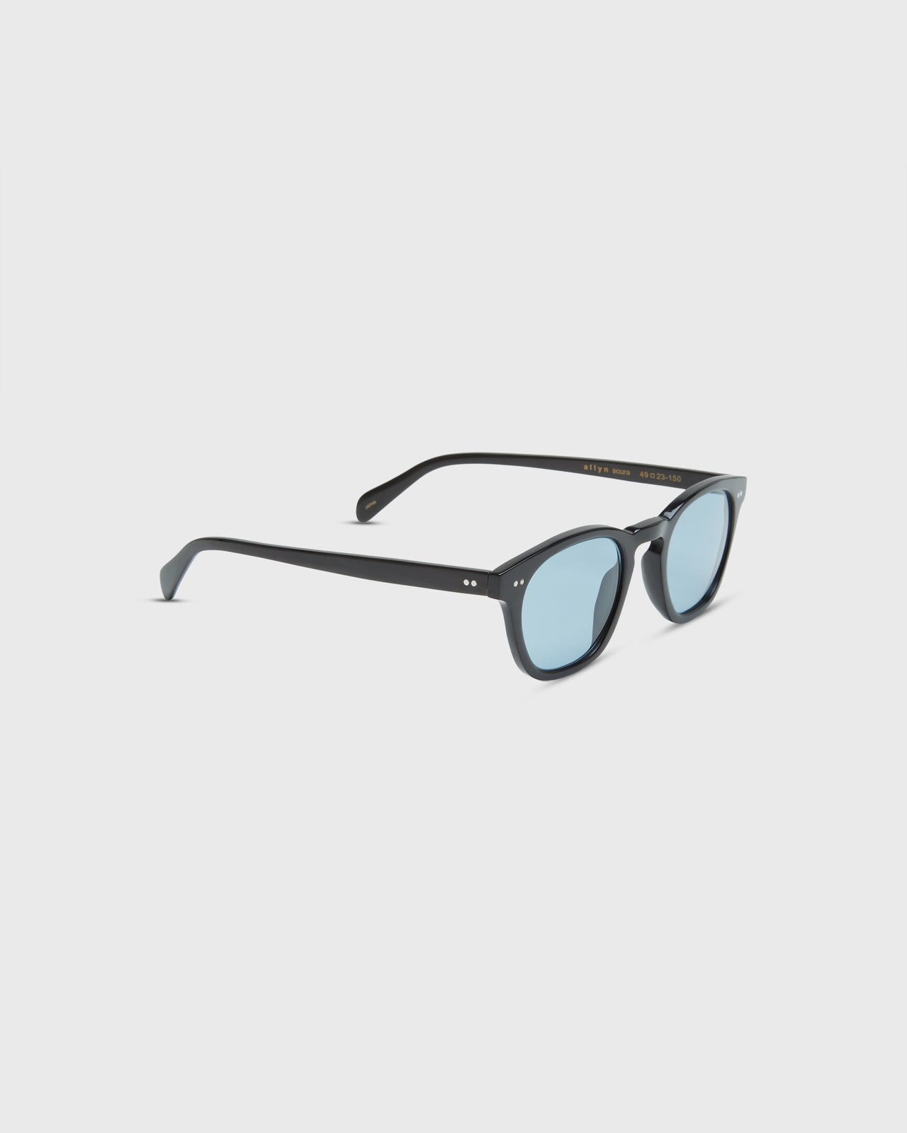 Legend Sunglasses in Genuine Buffalo Horn with Light Blue Lens