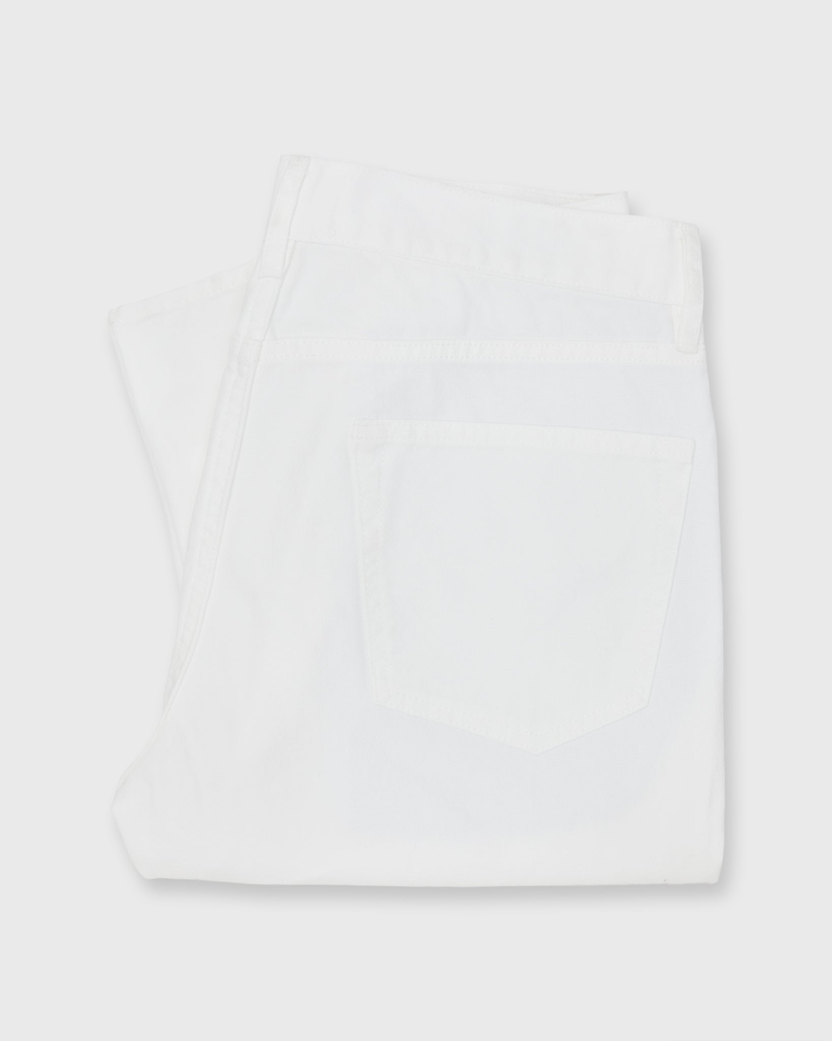 Slim Straight 5-Pocket Pant in White Canvas