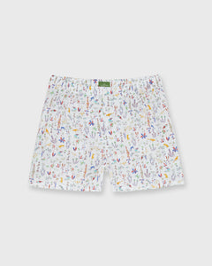 Button-Front Boxer Short in Multi Theo Liberty Fabric