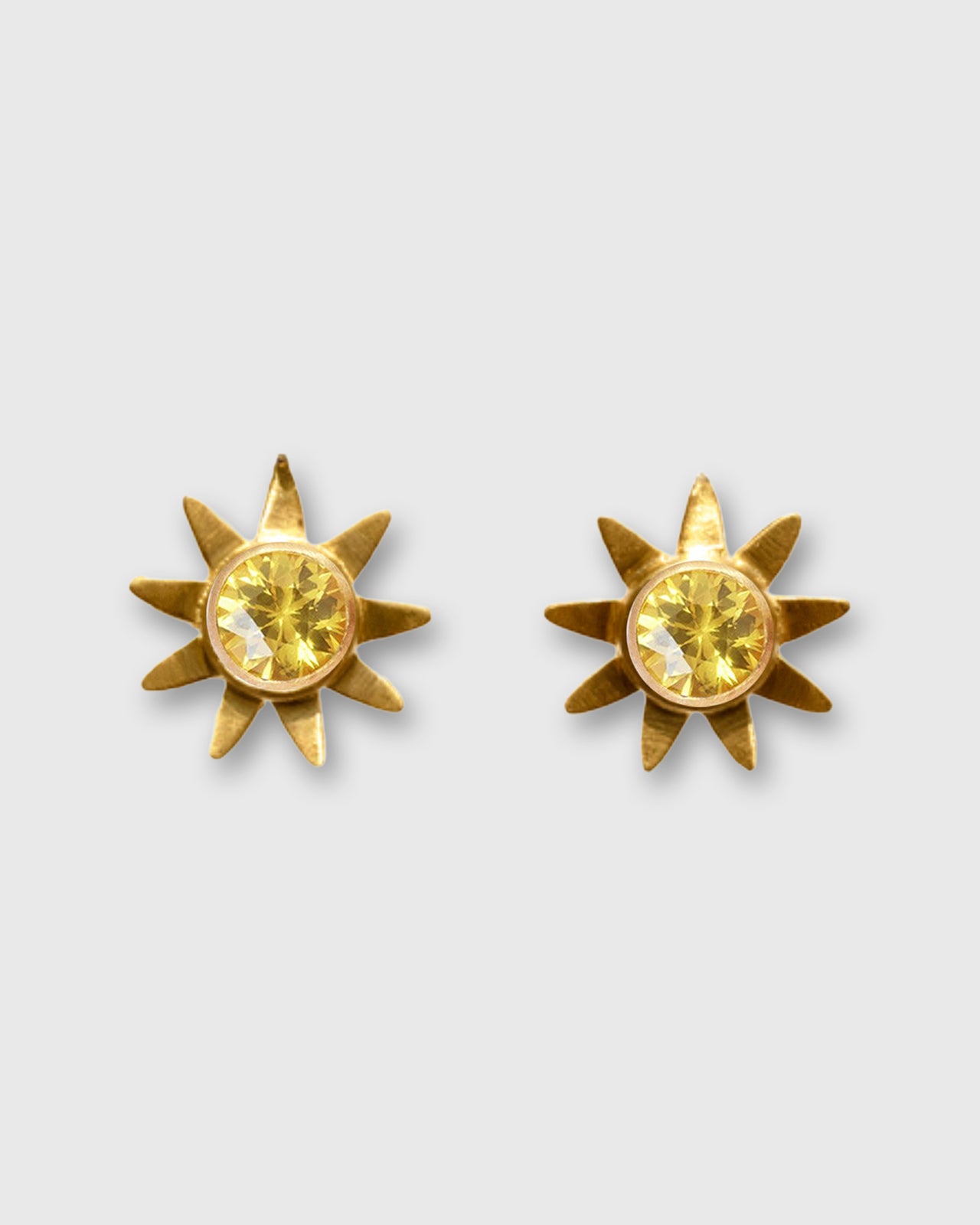 Sunshine Stud Earrings in Citrine