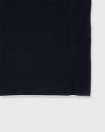 Load image into Gallery viewer, Long-Sleeved Rally Polo Sweater in Navy Cotton
