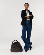 Load image into Gallery viewer, Large Mercato Handwoven Tote in Dark Brown Leather
