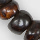 Large Cowbone Beads in Dark Brown