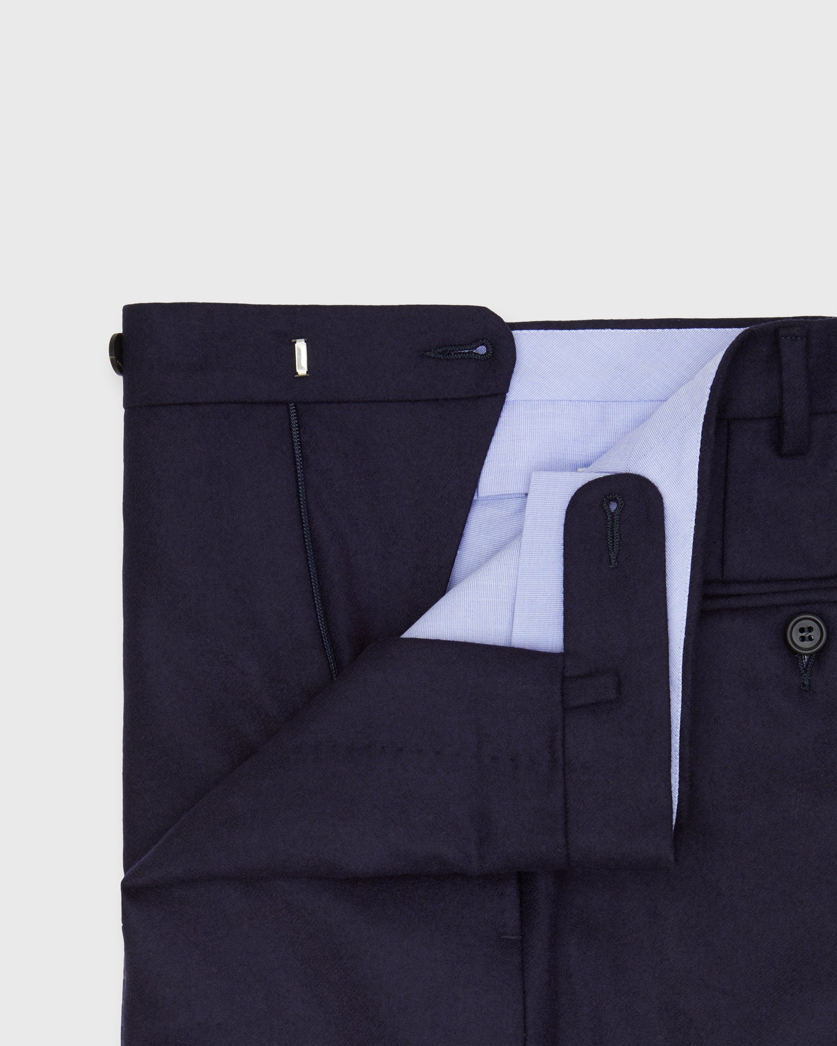 Dress Trouser in Navy Flannel