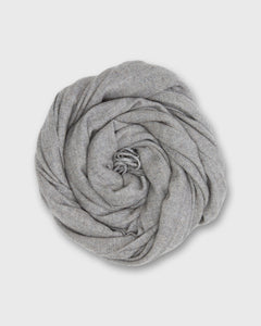 Handwoven Scarf in Heather Grey Brushed Cashmere Twill