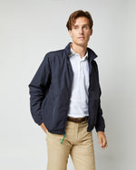 Load image into Gallery viewer, Hooded Track Jacket in Navy Nylon
