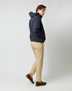 Load image into Gallery viewer, Hooded Track Jacket in Navy Nylon
