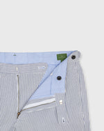 Load image into Gallery viewer, Side-Tab Short in Blue/White Seersucker
